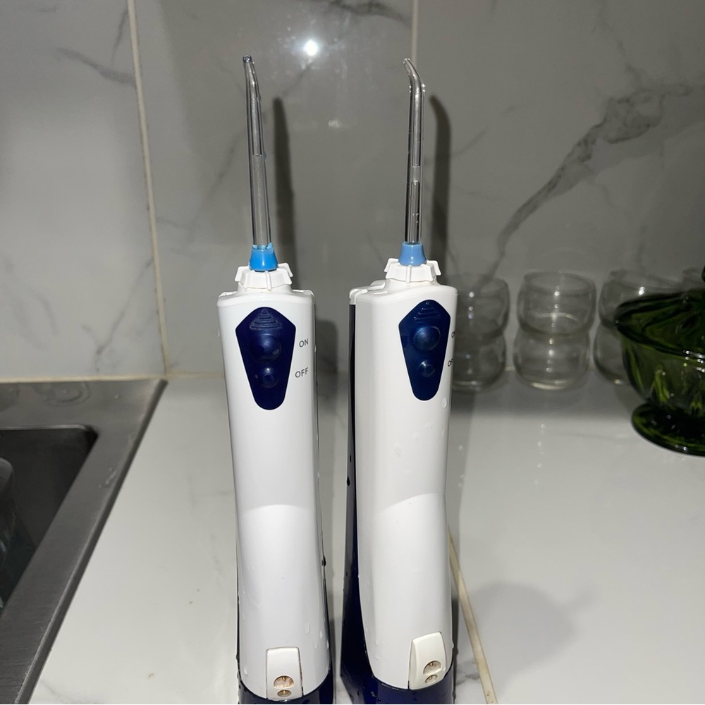 Waterpik Cordless Water Flosser WP-360, White and Blue  tested